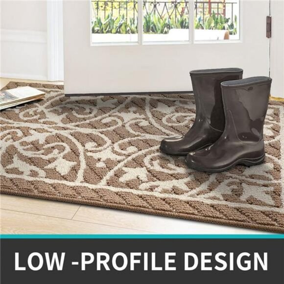 Indoor Rugs for Front Entrance Rug Entry Non Slip Washable,19.5"x31.5",Brown - Picture 4 of 6